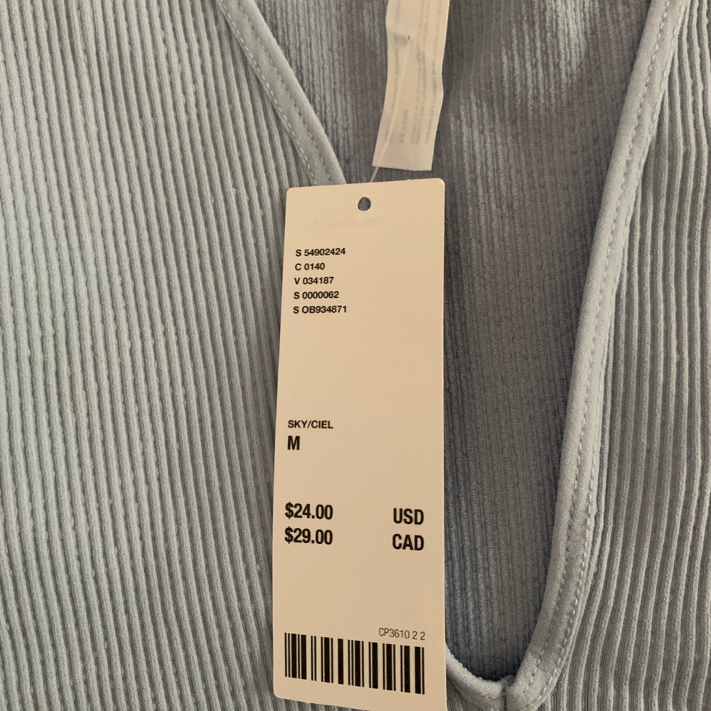 NWT UO hailey seamless plunging bra top sky blue - Picture 4 of 8